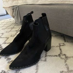 Black ankle booties